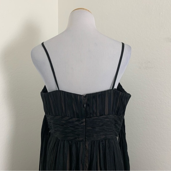 BCBG Max Azria Silk Chiffon Maxi Dress Black - Picture 12 of 17